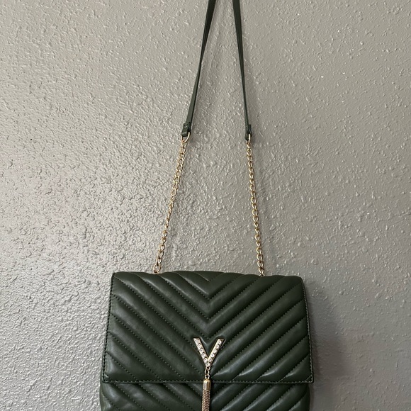 Crossi Purse- Green Chevron Design with Gold Accents - NWOT Shoulder Crossbody. - Picture 3 of 15
